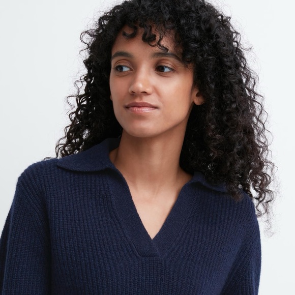 Uniqlo Premium Lambswool Long-Sleeve Polo Sweater - Picture 4 of 14
